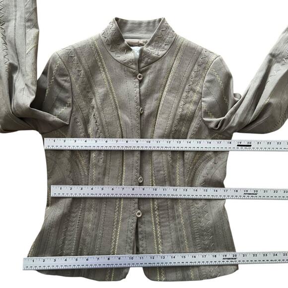 WORTH NY Vintage Jacket 12 Blazer Embroidered Large Bohemian Jacket Tailored - Picture 14 of 17